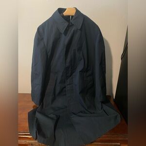 London Fog Trench Coat Navy Blue Shell Only